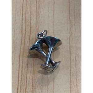 .925 Champagne Glasses Sterling Silver Jewelry Charm